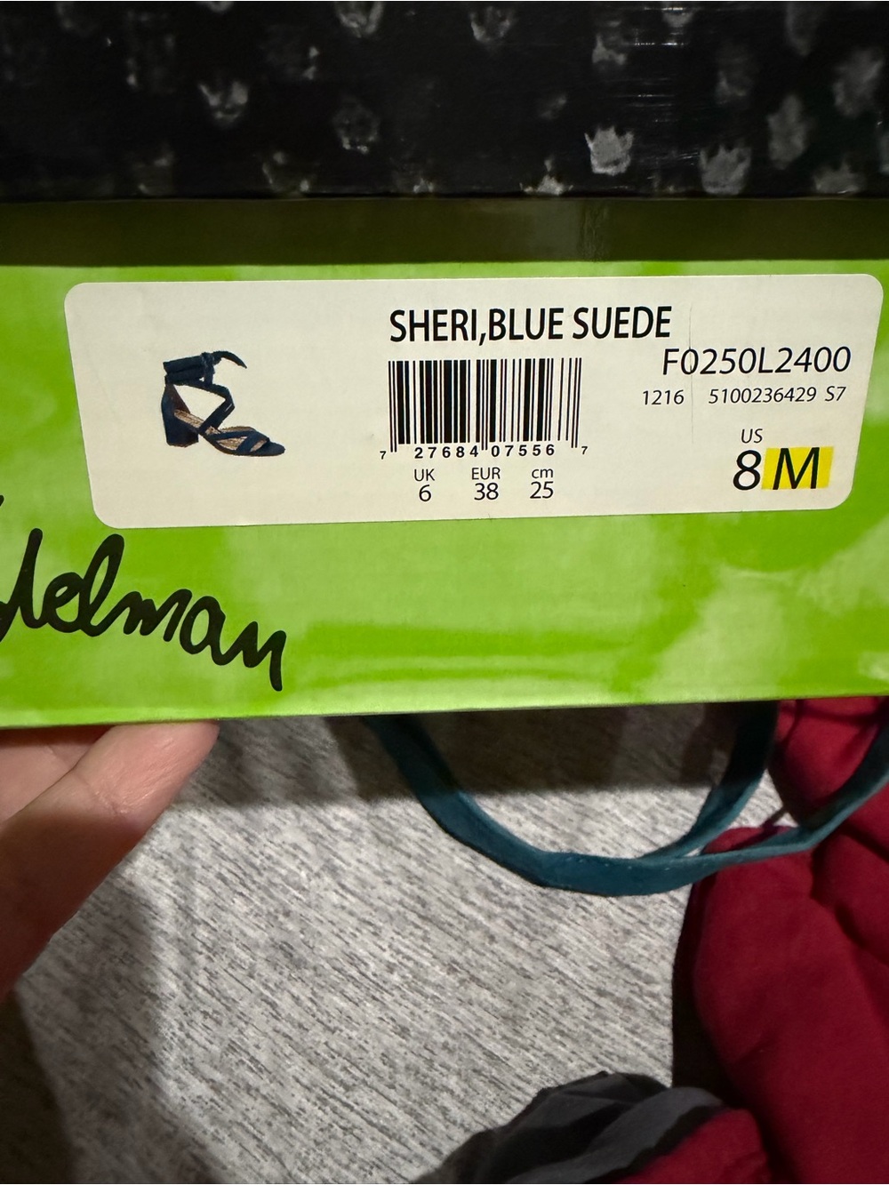 Sam Edelman Teal Suede Lace-Up Wedge Sandals - Picture 3 of 6